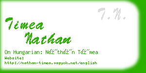 timea nathan business card